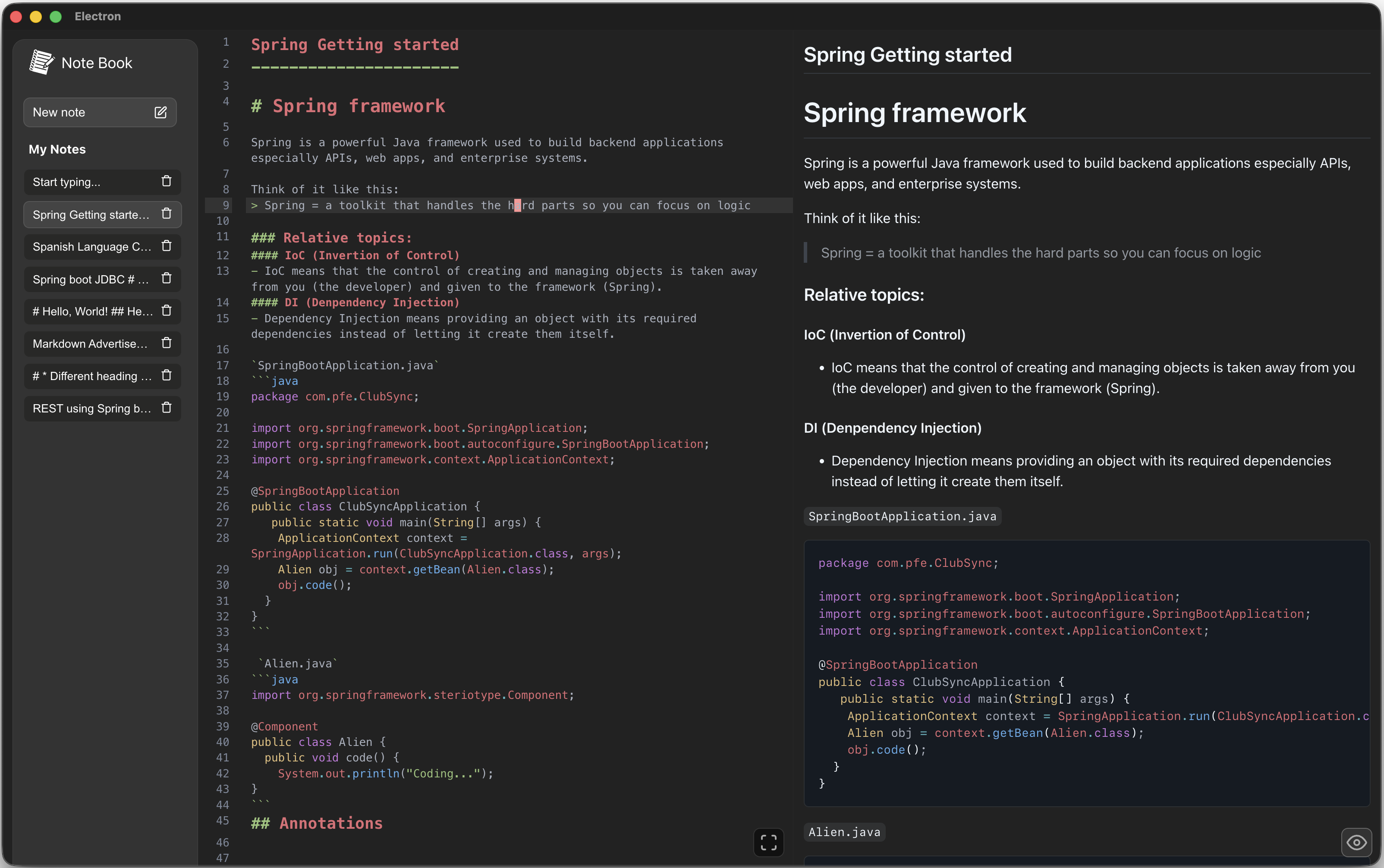 Markdown Note Book